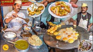 Most Viral Brijwasi Ki Special Aloo Tikki Chaat Making Rs. 70/- Only l Yamuna Nagar Street Food