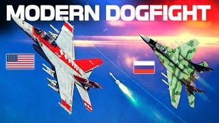 F/A-18F Super Hornet Vs Mig-29 Fulcrum Dogfight | Digital Combat Simulator | DCS |