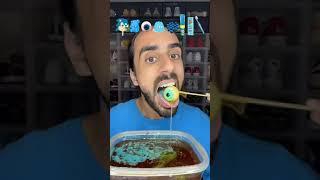 Food ASMR Eating a Sonic Popsicle and All Blue Snacks!