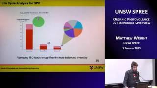 UNSW SPREE 201502-05 Matthew Wright - Organic photovoltaics: A technology overview
