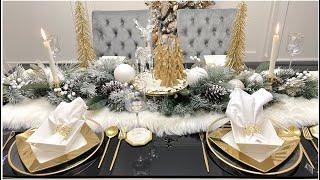 Christmas Tablescape Decorating Ideas | Decorate With Me | How to Style Your Table For The Holidays