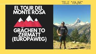 TOUR DEL MONTE ROSA ETAPA 1+2: Grächen a Zermatt  EL PUENTE COLGANTE MAS LARGO DEL MUNDO