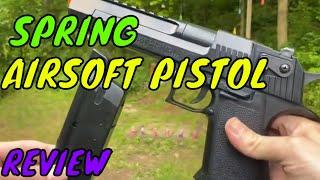 SPRING DESERT EAGLE AIRSOFT PISTOL - REVIEW #airsoft