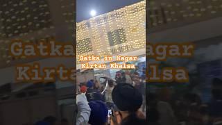 Gatka in Nagar Kirtan  #shorts #shortvideo #shortsfeed #gatka #guru #gurbani #nagarkirtan #khalsa