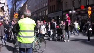 Sossarnas 1:a maj demonstration på Kungsgatan o Norra Bantorget 2013