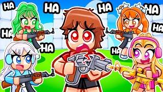 Roblox Rivals But MY CRAZY FAN GIRLS Pick My Loadout...