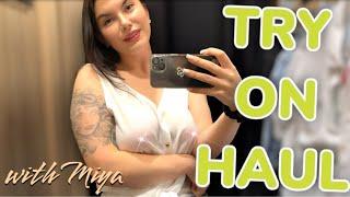 Miya Try On Haul  Transparent OFFICE TOPS Try On Haul At The Mall