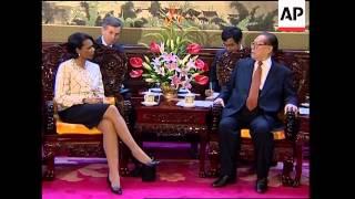 Rice meets Jiang Zemin