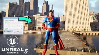 Unreal Engine 5 PC NEW Superman FREEROAM Flying DEMO!!