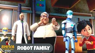 Robot Family | रोबोट परिवार | शिवा | Ep 160 | Action Cartoon | Shiva TV Show 2024 Hindi