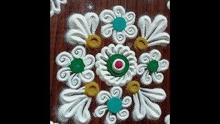 Easy Rangoli Design || 5 Minuts Rangoli Design || Madhu's Creative Design