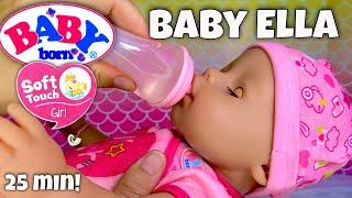 Baby Born Soft Touch Girl! Baby Ella Day In The Life + Unboxing! 25 Minutes Of Baby Doll Fun!