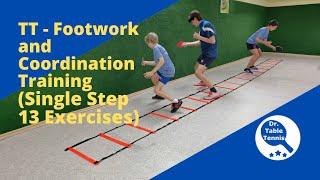 Table Tennis Footwork and Coordination Training (13 Exercises)