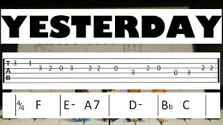 YESTERDAY cover (Guitar Tab)