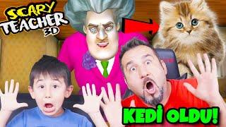 KIZGIN ÖĞRETMENİ HİPNOZ ETTİK KEDİ OLDU! | SCARY TEACHER 3D OYNUYORUZ!