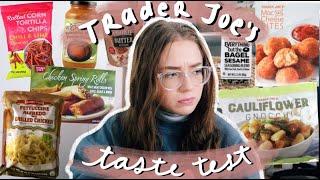 trying Trader Joe's for the FIRST TIME (snacks, frozen foods, meals & more)