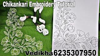 Chikankari Embroidery Tutorial Christmas Special Video | Hand Work Net Kotta Saree for Daily Wear