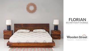 Florian Bed Without Storage [ Latest Bed Designs ] Wooden Street | 2023