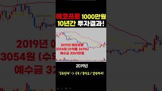 [주식] 에코프로 1000만원으로 10년간 투자한 결과