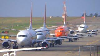 Imenso Movimento no aeroporto de Salvador - Pousos e decolagens incríveis 