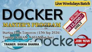 Docker Live Weekdays Batch Starts From Tomorrow at 8-9AM| Live Docker Classes For Beginners/Advanced