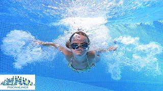 PISCINALINER.COM liner installation. BIG swimming pool with cracks and leaks FIXED!