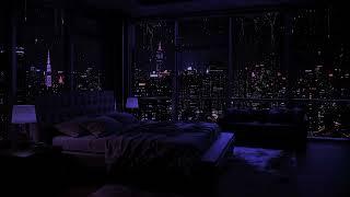 Instant Sleep Solution: Cozy Bedroom with Rain and City View ASMR 