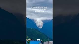 The scene is from around 11:40 AM on Sunday, September 22, 2024, as seen from Nepal's Ghandruk