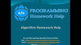 Programming Homework Help