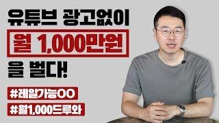 2% 부족한 유튜브) 유튜브 광고수익 없이 월 1,000만원을 버는 수익구조 공개!