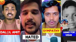 VERY SERIOUS - Amit Bhai Called Dalal By Jaswant Choudhary & Gyan Gaming Taking Sympathy Kaal YT 