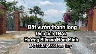 Bán 1HA2 đất vườn xã Hàm Minh huyện Hàm Thuận Nam tỉnh BT lh: 0862342236 mr Huy