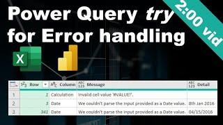 Error handling with try in Power Query for Excel and Power BI