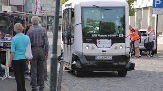 Der autonome Shuttlebus "Hubi" in Bad Essen