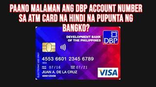 Paano malaman ang DBP Account Number na hindi na pupunta ng Bangko?