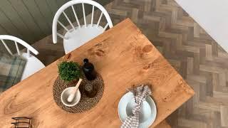 Extendable Farmhouse Rustic Kitchen Dining Table | Grain & Frame