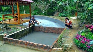 DAU Completed construction of water filter tank. TU eagerly waiting to release fish into the pond.