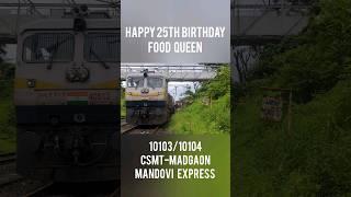 HAPPY 25TH BIRTHDAY FOOD QUEEN MANDOVI EXPRESS  #shorts #mandoviexpress #train