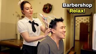 ASMR  Most Relaxing Barbershop Full Service Massage Experience!