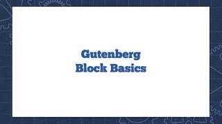 WordPress Gutenberg Block Basics (2020)