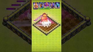 Heroes vs 50 Skeleton Traps – Who Falls First? (Clash of Clans) #clashofclans #coc #shorts