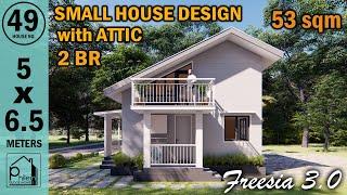 FREESIA 3.0 | 53sqm. SMALL HOUSE DESIGN with ATTIC | 2 BEDROOMS