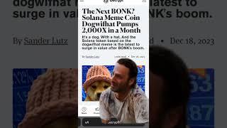 The Next BONK? Solana Memecoins PUMP - DogWifHat