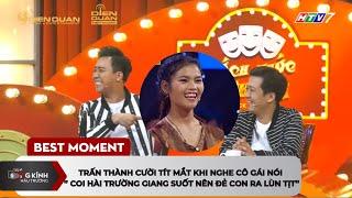 Trấn thành cười tít mắt khi nghe cô gái nói ''coi hài Trường Giang suốt nên đẻ ra con lùn tịt''' |BC