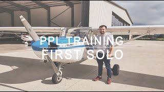 My PPL Training | First Solo Circuit | Gloucester Airport EGBJ | (ATC Audio)