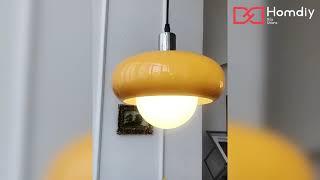 Homdiy Bauhaus Coffee Glass Pendant Light