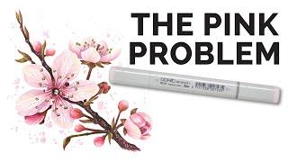 Pale Pink Copic Flowers? Stop Making this Mistake!