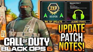 Black Ops 6: New GAMEPLAY UPDATE PATCH NOTES! Double XP EXTENDED, Audio Updates, & More!