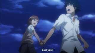 Railgun - Misaka fights Touma (English Subs)