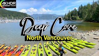 North Vancouver Summer Walk - Deep Cove   B.C., Canada, Virtual Walking Tour, 4K HDR 60fps